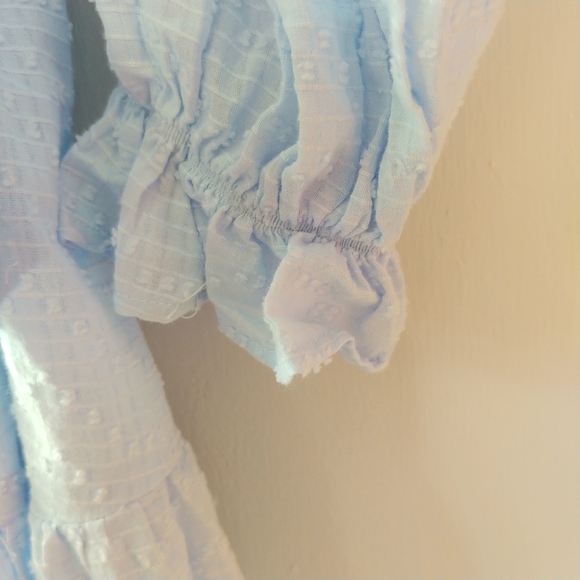 Eloquii Long Sleeve Swiss Dot Baby Doll Tiered Dress SZ 18 - Picture 7 of 14